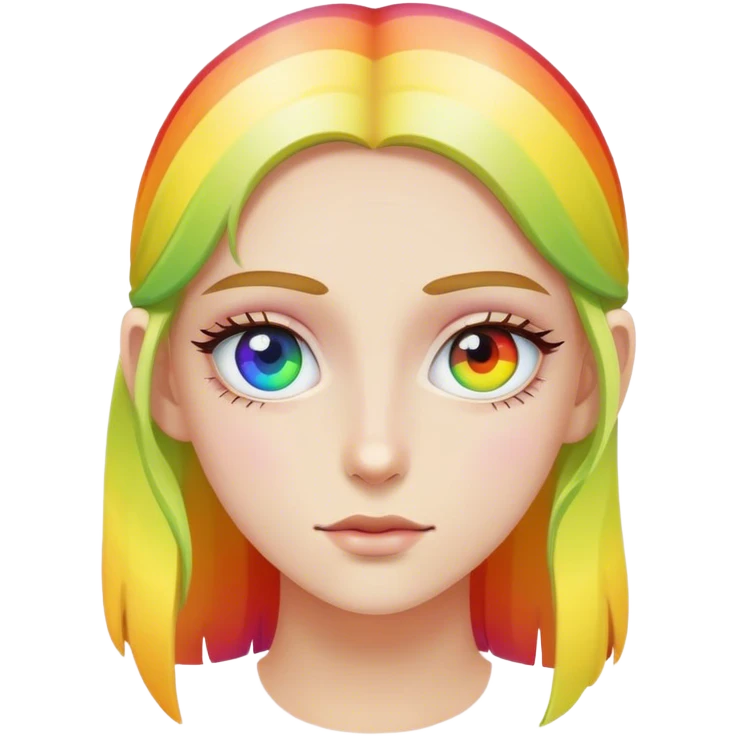 single rainbow eye emoji
