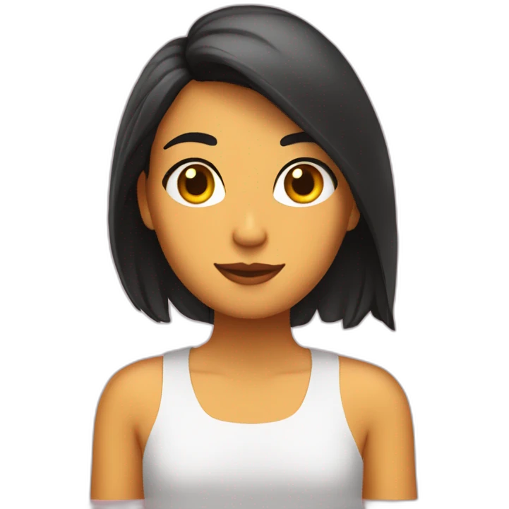 chica morena coleta emoji