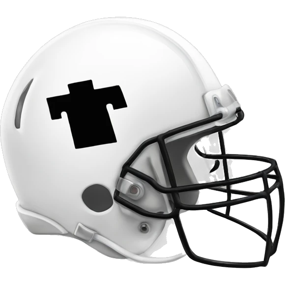 white football helmet with black dollar sign on the side emoji