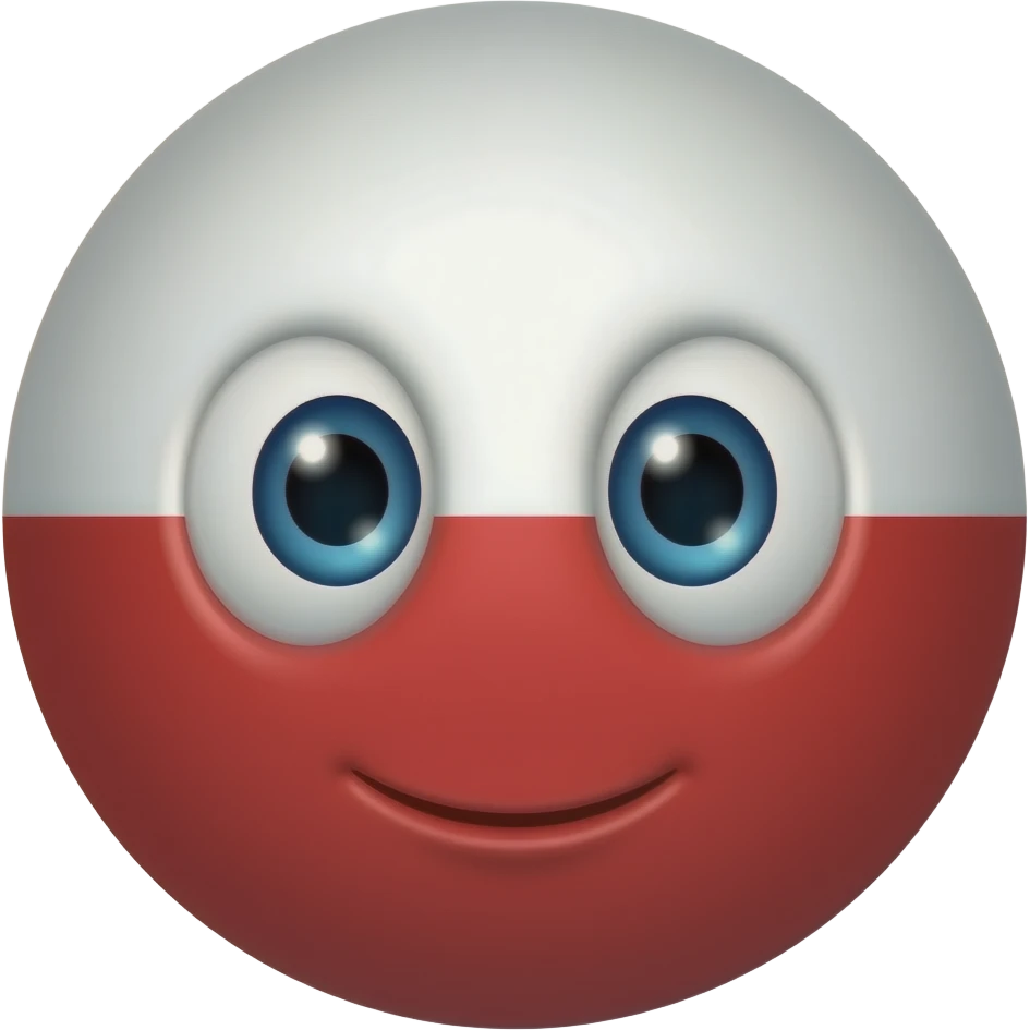 Poland countryball with just only eyes without p emoji