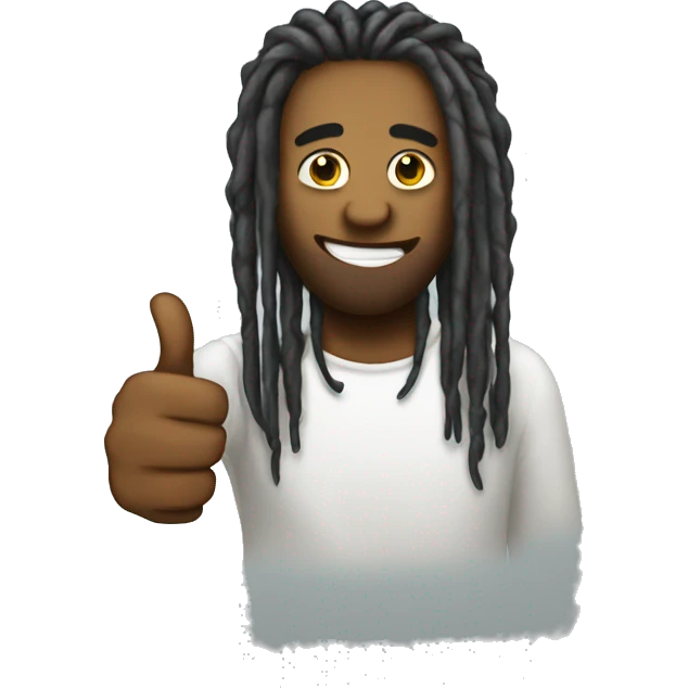 nonchalant dreadhead with grills giving thumbs up emoji