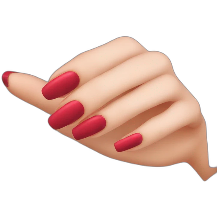 hangloose red nails emoji