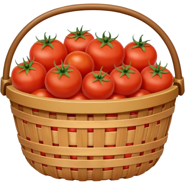 tomato and other fruits in basket emoji