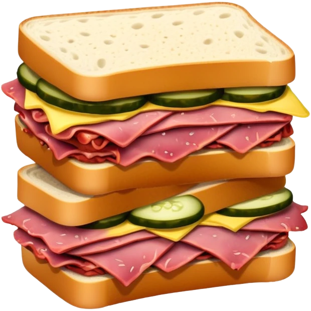sandwhich with corn beef, side of pickles emoji