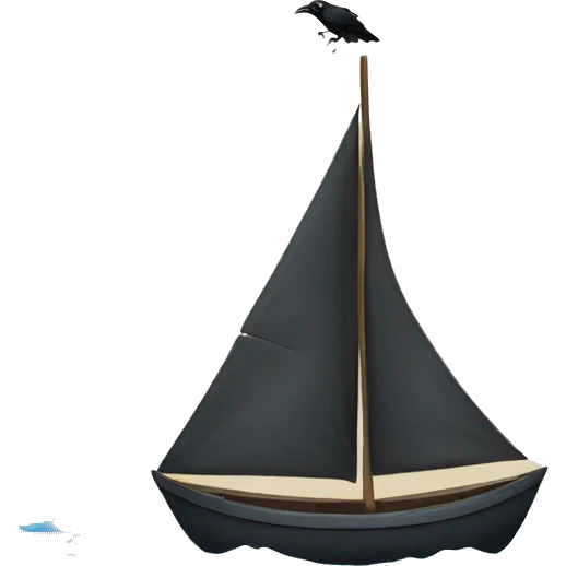 crow in a sailboat emoji
