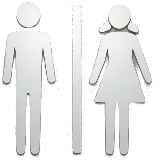 Men and women restroom sign  emoji