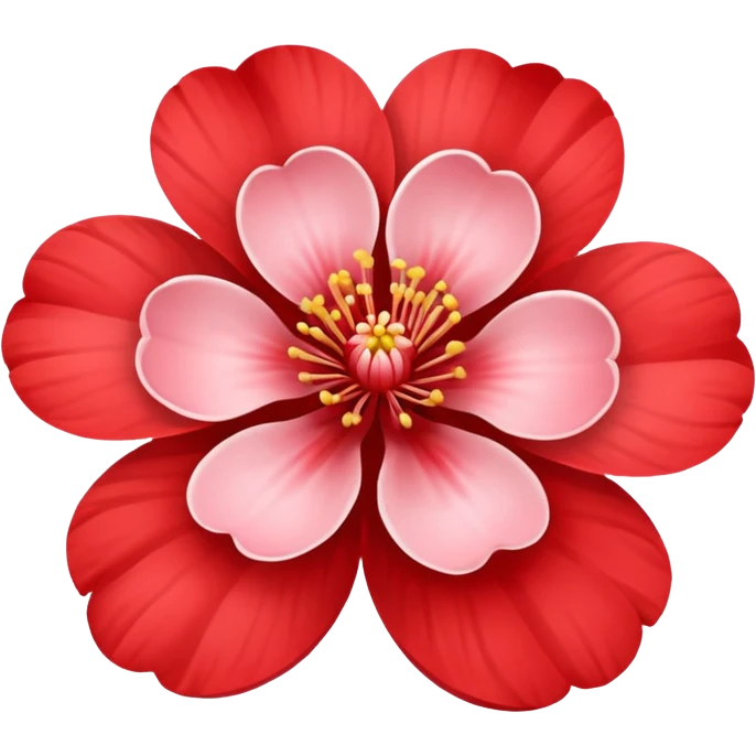Red sakura flower emoji