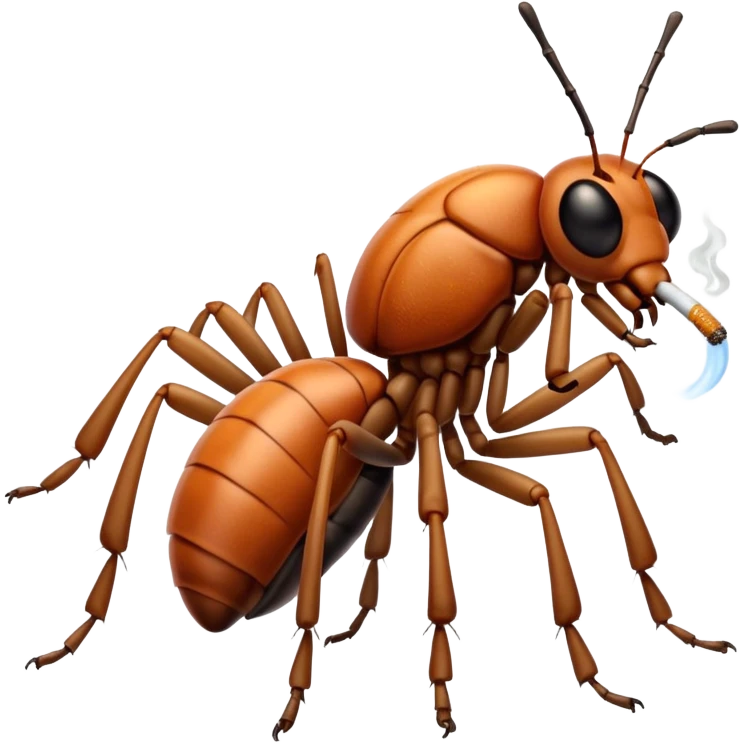 Bug smoking cigarette emoji