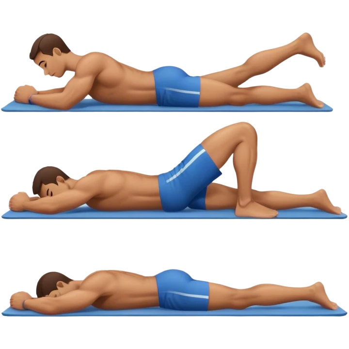 side-view guy lying down weighted glute-bridges emoji