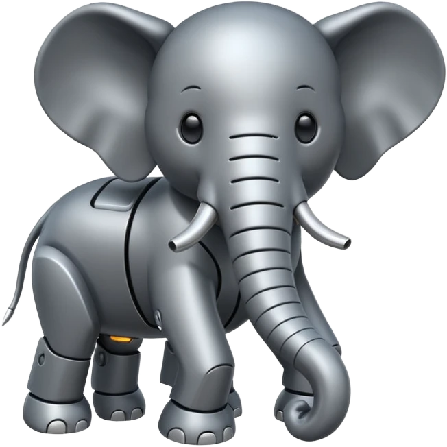 Robotic elephant emoji