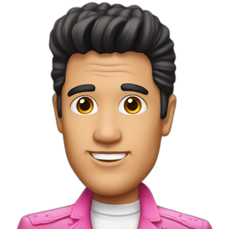 Pink Elvis emoji