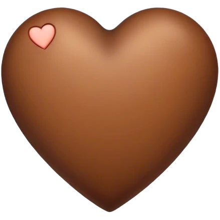 Corazón café emoji