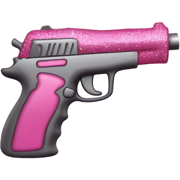 Pink glittery gun emoji