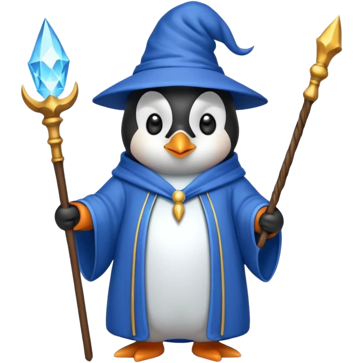 Penguin Wizard emoji