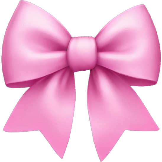 Pink clean girl bow emoji