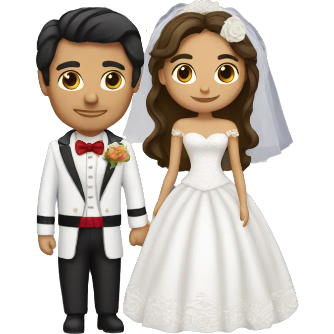 a mexican grom and bride emoji