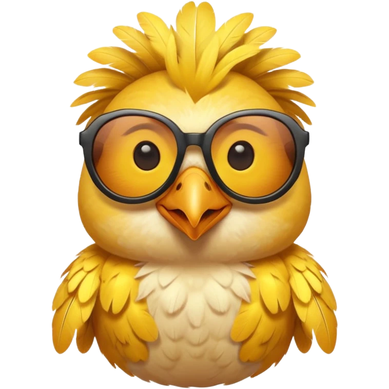 cool happy bird with sunglassess  emoji