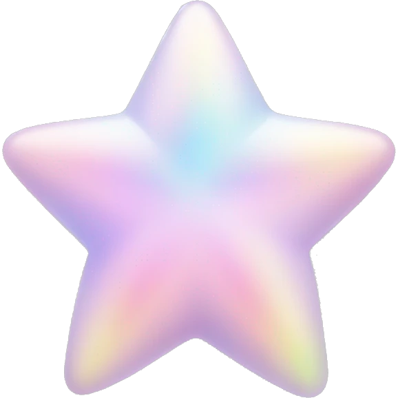 Pastel transparent star emoji