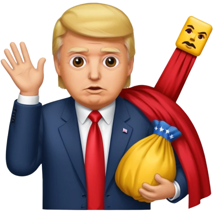 Trump qui kidnappe El président du Venezuela emoji