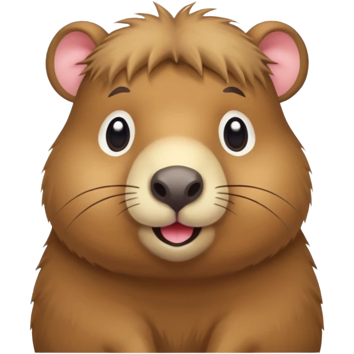 A capybara drawn in a manga style (kawaii) emoji