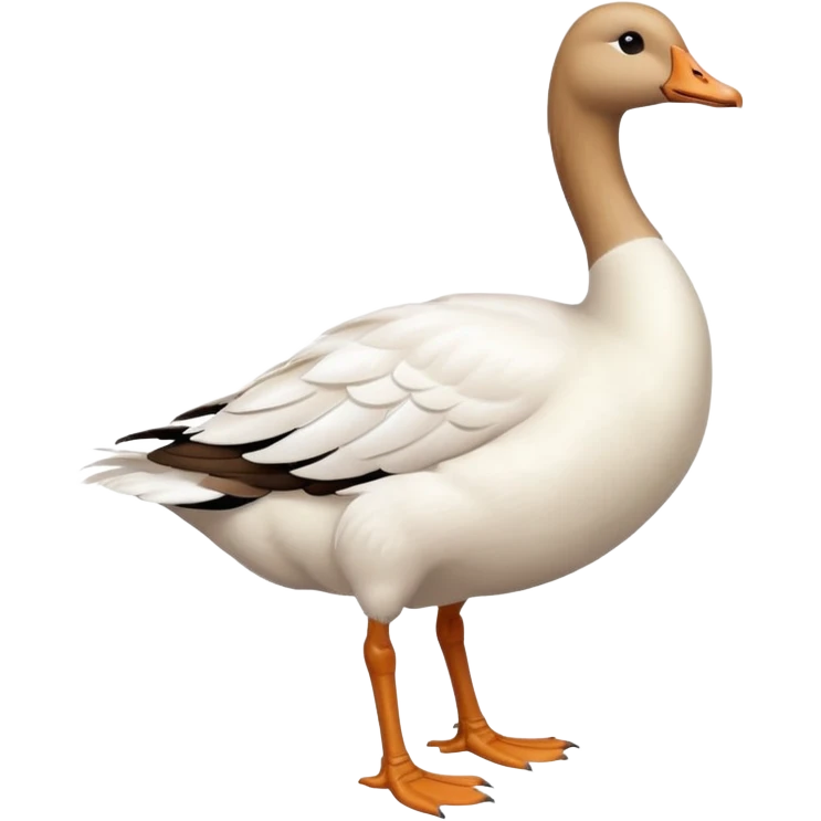 goose with a human female feet emoji