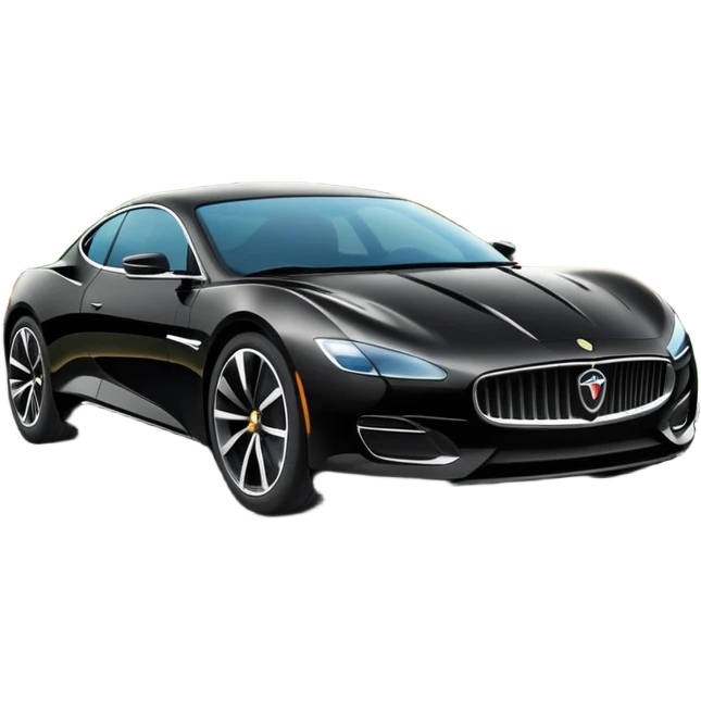 luxury car is driving on a scenic highway wit beautiful landscape around emoji