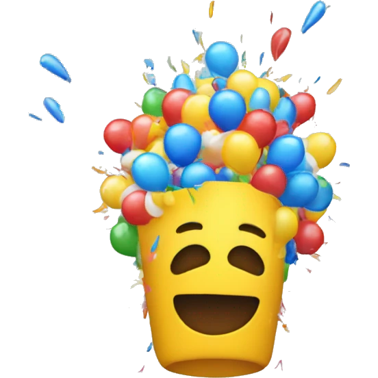 Anticlimactic party popper emoji