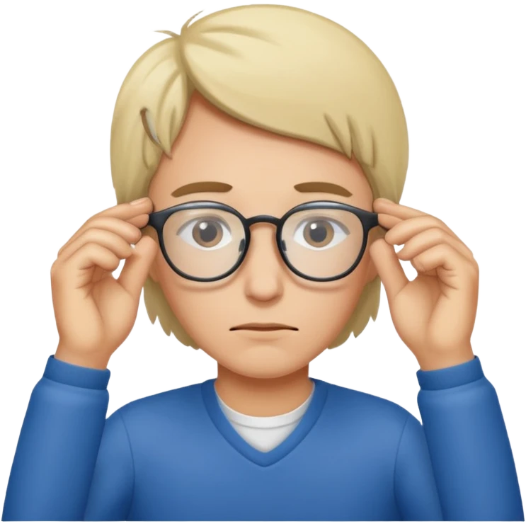 Tired person removing glasses  emoji
