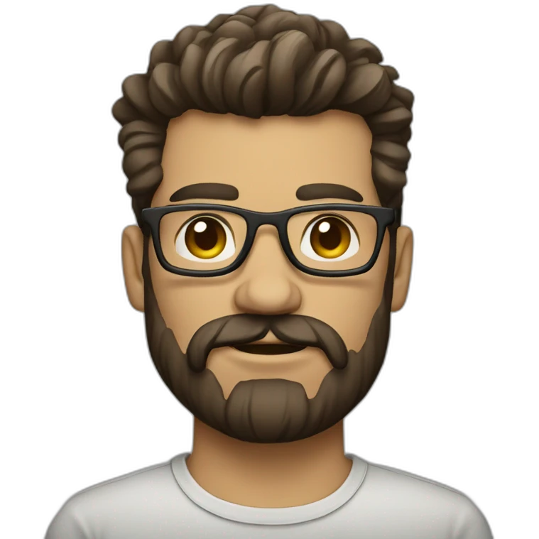 Testosterone hipster emoji