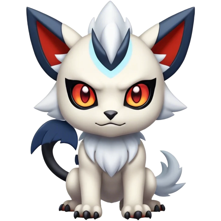 Edgy Cool Kawaii Litten-Absol-Pokémon Full Body  emoji