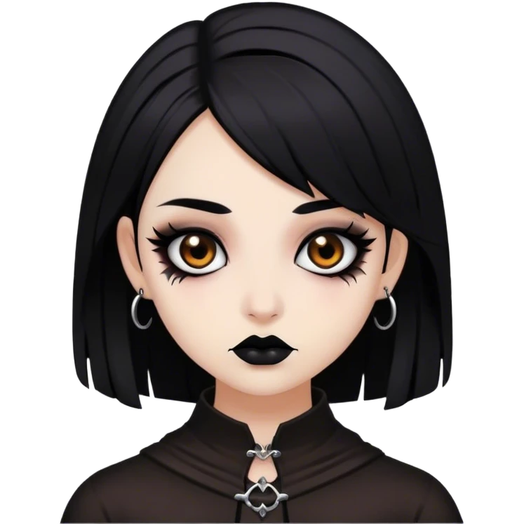 Brown goth girl  emoji