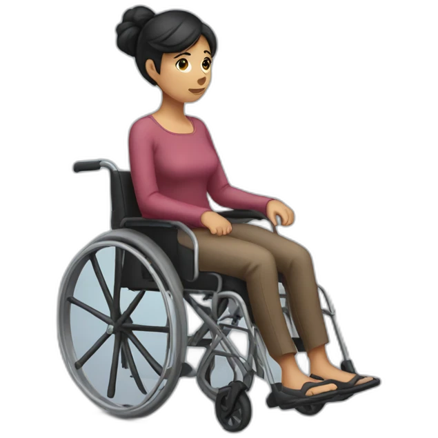 Dark haired woman unable to walk emoji
