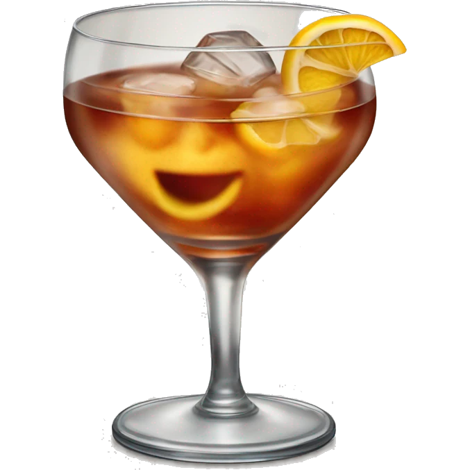 Old Fashioned cocktail in a luxurious glass emoji