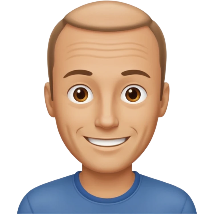 man casual clothes receding hairline emoji