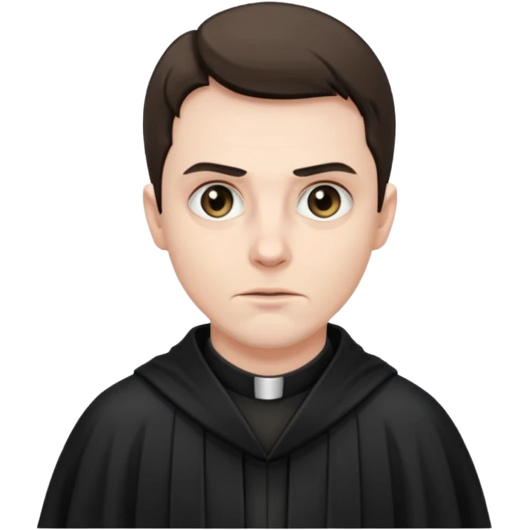 A preacher who's actually a demon.... but Noone knows it yet, in the style of your bleeding skull art. Dark gritty and menacing emoji