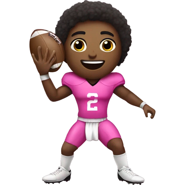 Football player with a pink tutu  emoji