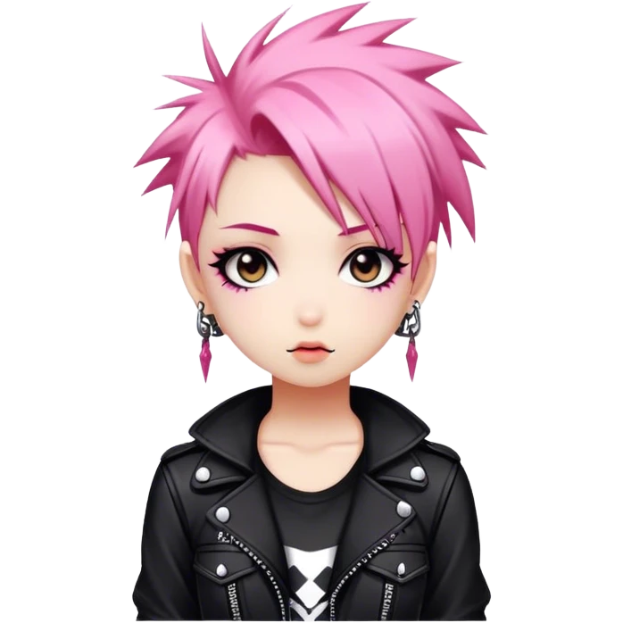 Cute Edgy Attractive Gorgeous Kawaii Anime Punk emoji