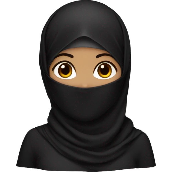 Hijabi with a black hijab emoji