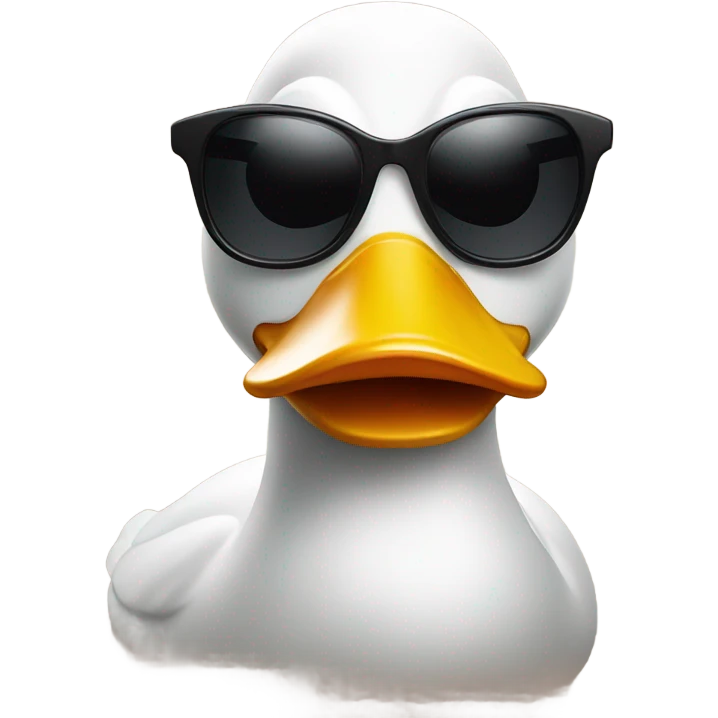 Duck with sunglasses emoji