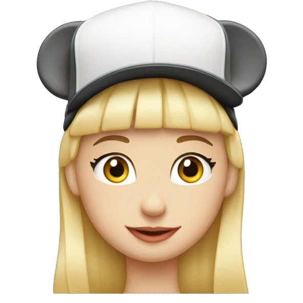 Gars blond coupe casquette with mickey mouse ears emoji
