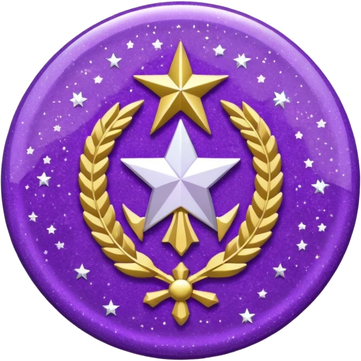 patente militar baixa roxa com glitter emoji
