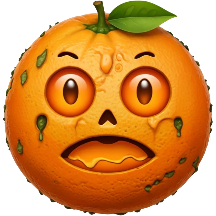 i want a rotten orange emoji. emoji