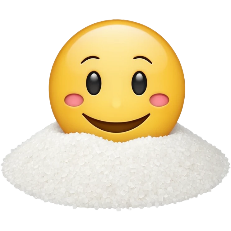 smiley emoji with pile of salt emoji