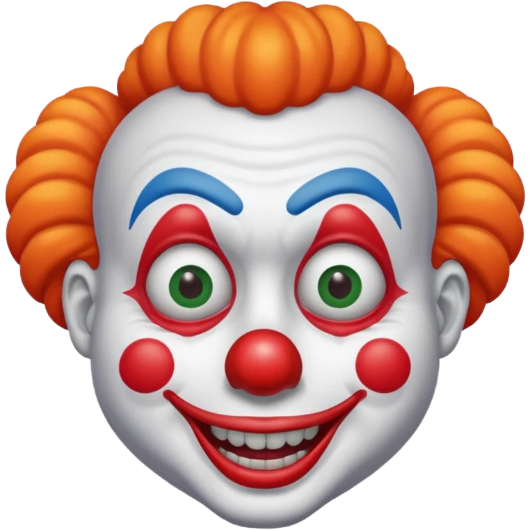 Clown with a silly face emoji