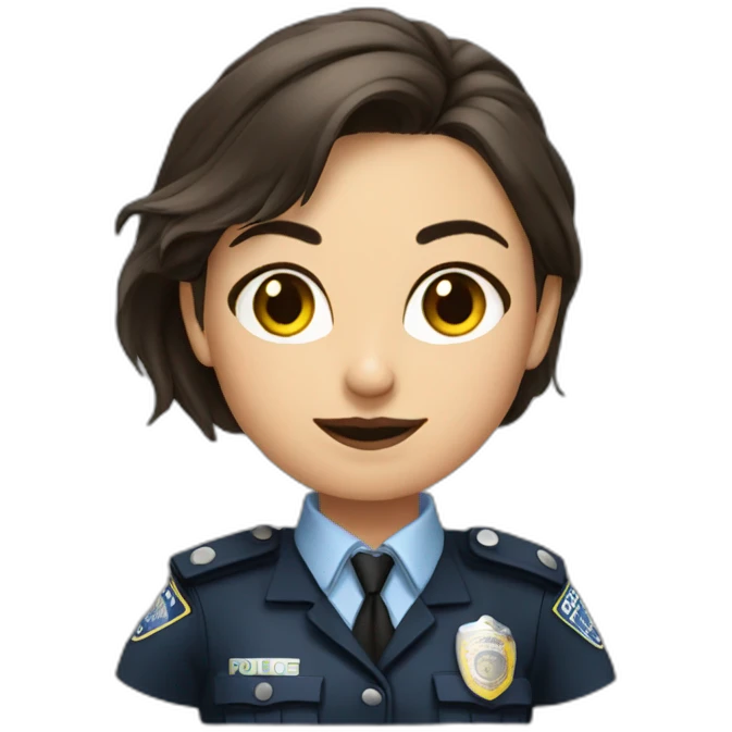 woman police rat brunete emoji