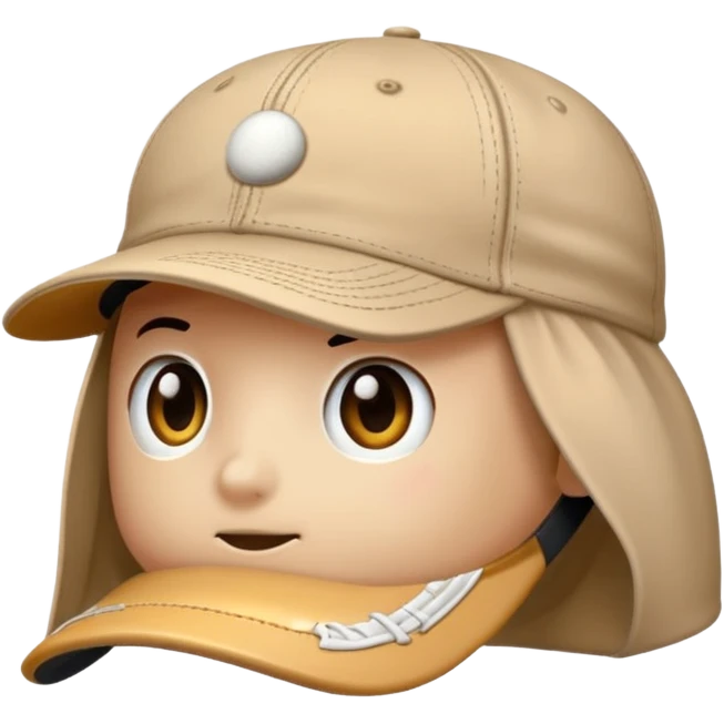 plain tan baseball cap emoji