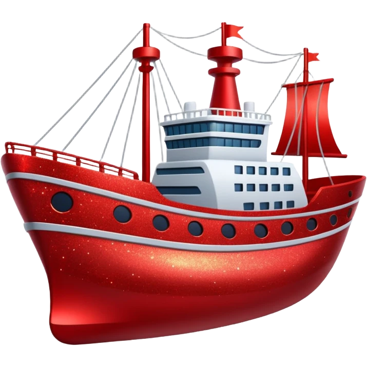 red glitter ship emoji