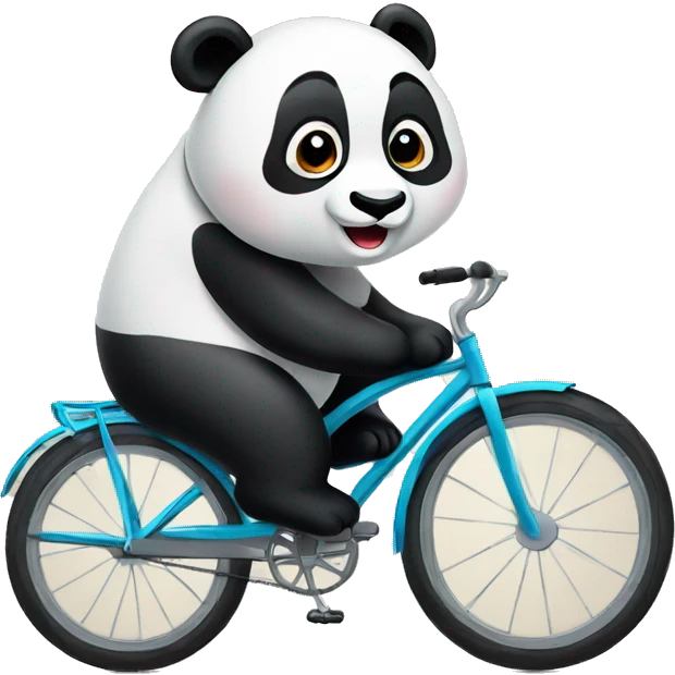 Panda sur un vélo  emoji