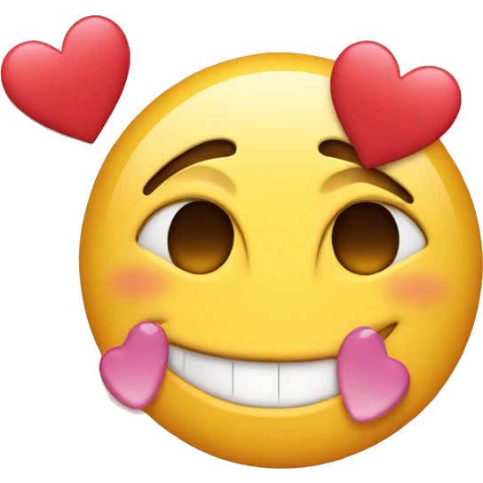 Happy emoji crying with hearts  emoji