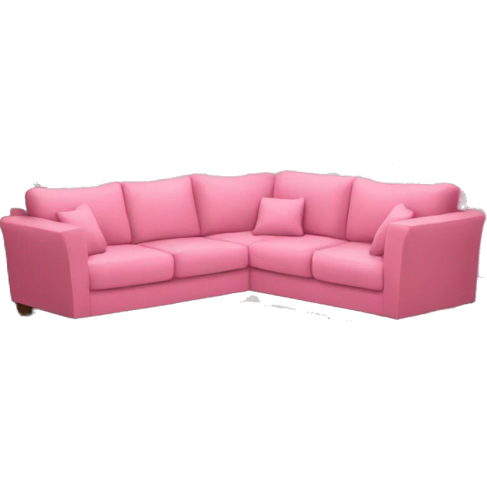 living room with pink christmas decorations and a sofa and a tv emoji